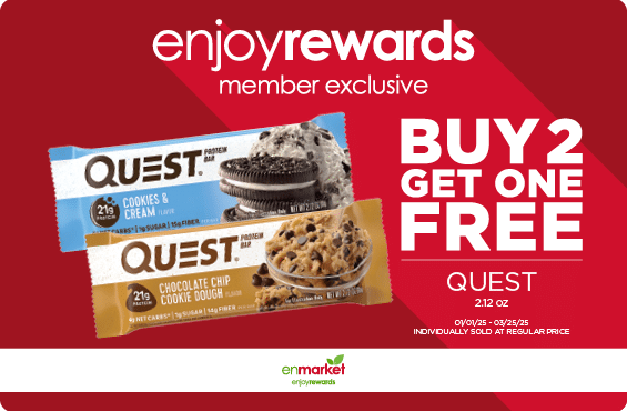 Buy 2 Get 1 Free Quest 2.12oz with Enjoy Rewards