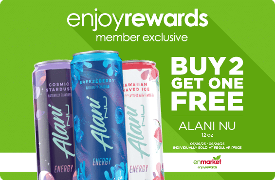 Buy Two Get One Free Alani Nu 12oz (with Enjoy Rewards)
