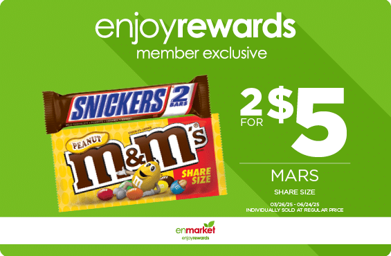 2 for $5 Mars Share Size (with Enjoy Rewards)