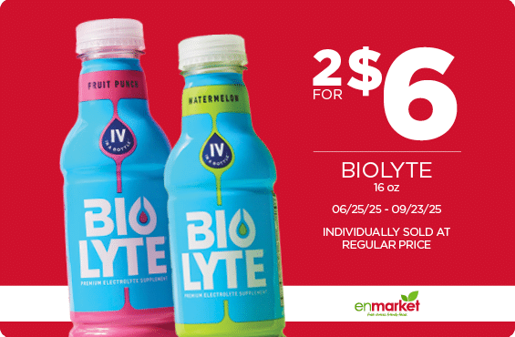 2 for $6 Biolyte 16oz (with Enjoy Rewards)