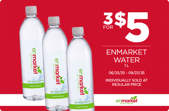 3 for $5 Enmarket Water 1L (with Enjoy Rewards)