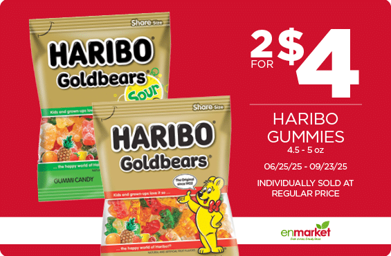 2 for $4 Haribo Goldbears 4.5-5oz (with Enjoy Rewards)