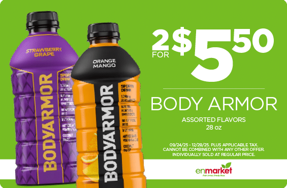 2 for $5 Body Armor 28oz Assorted Flavors (with Enjoy Rewards)