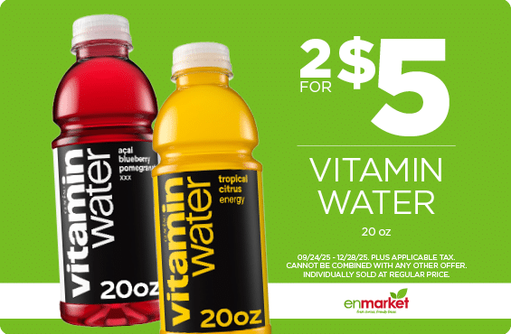 2 for $5 Vitamin Water 20oz (with Enjoy Rewards)