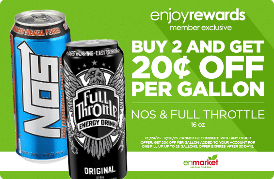 Buy 2 Get 20¢ Off Per Gallon (with Enjoy Rewards)