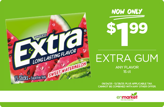 Now Only $1.99 Extra Gum Any Flavor 15ct