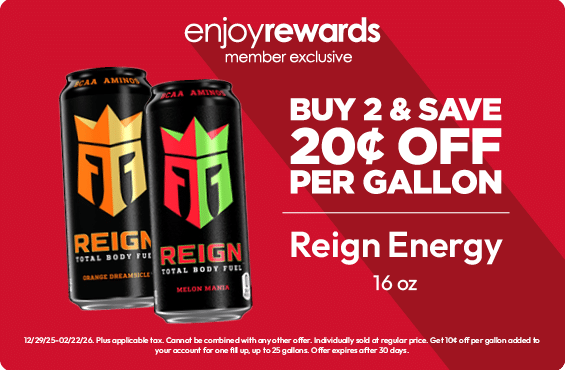 Buy 2 Get 20¢ Off Per Gallon (with Enjoy Rewards)
