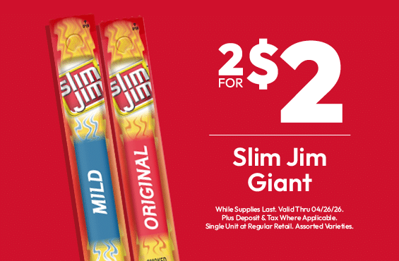 2 for $2 Slim Jim Giant