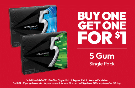 BOGO for $1 - 5 Gum