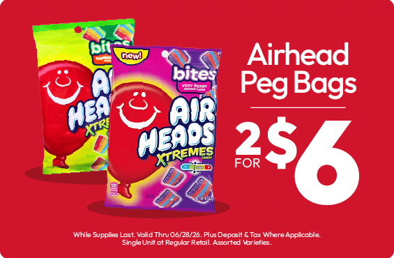 2 for $6 Airhead Peg Bags