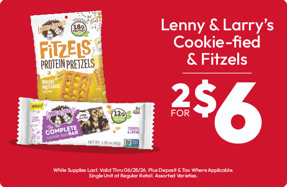 2 for $6 - Lenny & Larry's Cookie-fied Fitzels