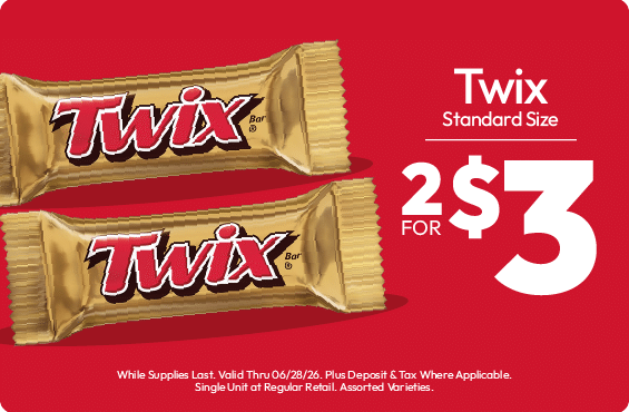 2 for $3 - Twix Standard Size