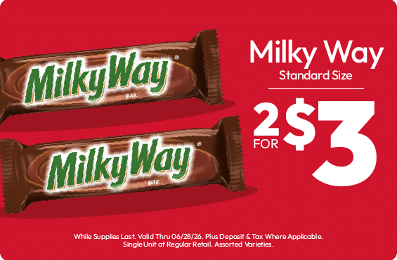 2 for $3 - Milky Way Standard Size