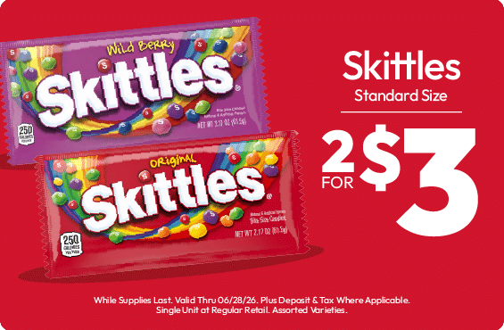 2 for $3 - Skittles Standard Size