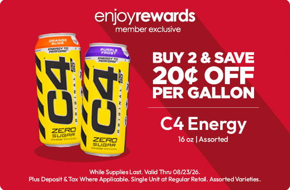 Buy 2 Get 20¢ Off Per Gallon C4 16oz (with Enjoy Rewards)