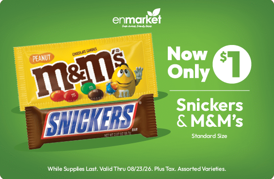Snickers & M&M's Now Only $1