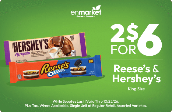 Reese's & Hershey's 2 for $6 King Size