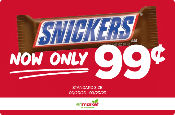 99¢ Standard Size Snickers (with Enjoy Rewards)