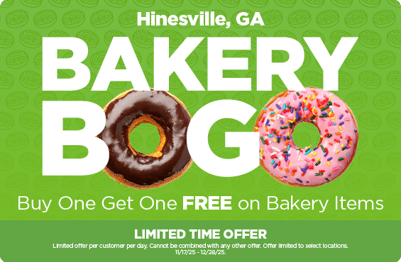 Buy One Get One FREE Bakery Items